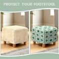 thumbnail image 6 of Jiueut Green Shamrock Top Hat Print Ottoman Slipcover, Stretch Square Ottoman Covers Slipcover Soft Storage Footrest Stool Cover Footstool Protection for Living Room St. Patrick's Day Decor, 6 of 7