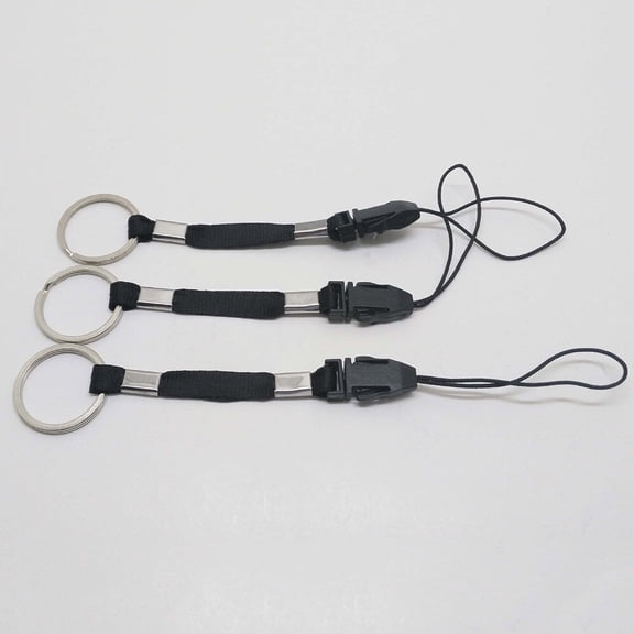 Pawsdot 10Pcs Black Smartphone Lanyard Strap Nylon Detachable Lightweight Phone Accessories