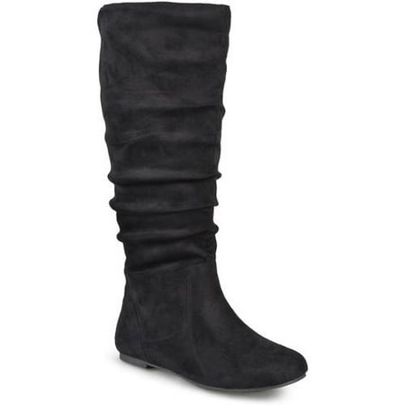Women's Wide Calf Slouch Microsuede Boots