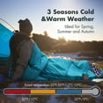thumbnail image 7 of VILLEY Camping Sleeping Bag, Lightweight Backpacking Sleeping Bag with Compression Sack for Adults & Kids, Outdoor Camping Hiking Equipment for 3 Season Warm & Cool Weather - Summer, Spring, Fall, 7 of 7