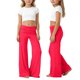 thumbnail image 1 of Pantalones de Cintura Alta de Pierna Ancha para Mujeres Pantalones de Yoga Plegables de Cintura Elástica Pantalones de Pierna Ancha Casuales Y Cómodos para Niños, 1 of 6