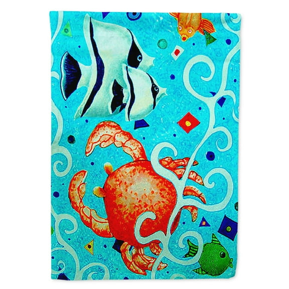 Carolines Treasures PJC1051GF Crabby Crab Flag Garden Size  Small multicolor