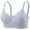 Blue, variant on Solid Color Sparkle Seamless Wireless Bralette, Thin Strap Full Support Comfort Bra, Breathable Nightclub Daily Lingerie for Women