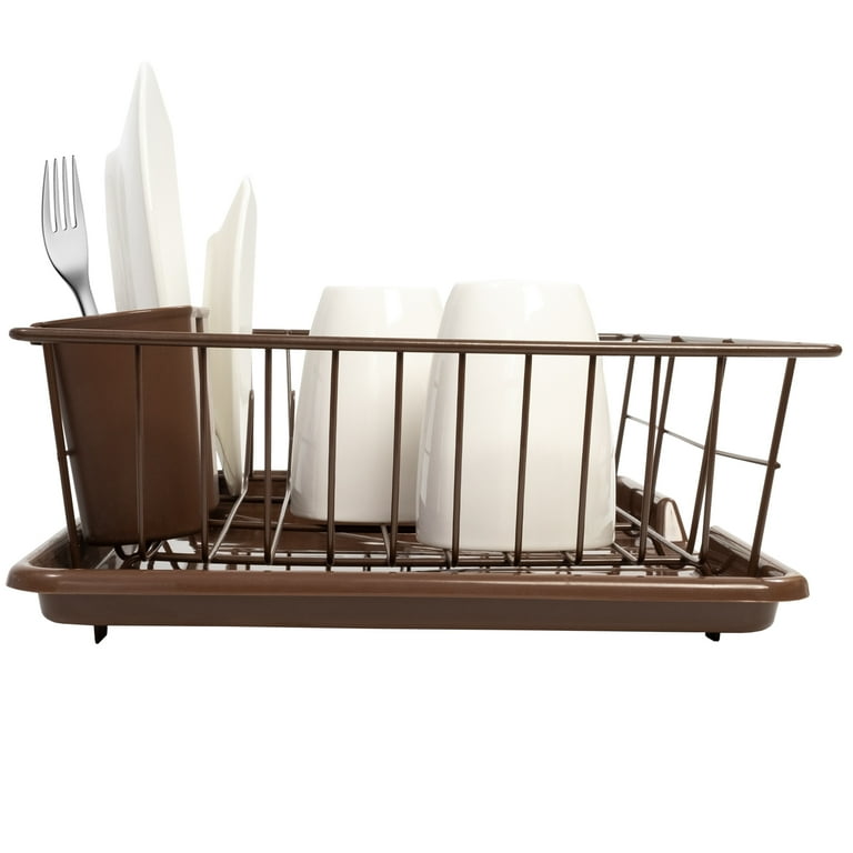 Sweet Home Collection 3 Piece Kitchen Sink Dish Drainer Set Bronze Walmart
