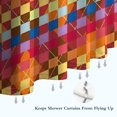 thumbnail image 6 of Colorful Geometric Pattern Shower Curtain 36"x72" ,Bathroom Decorative Shower Curtains Set with 12 Hooks,Modern Waterproof Washable Shower Curtain, 6 of 6