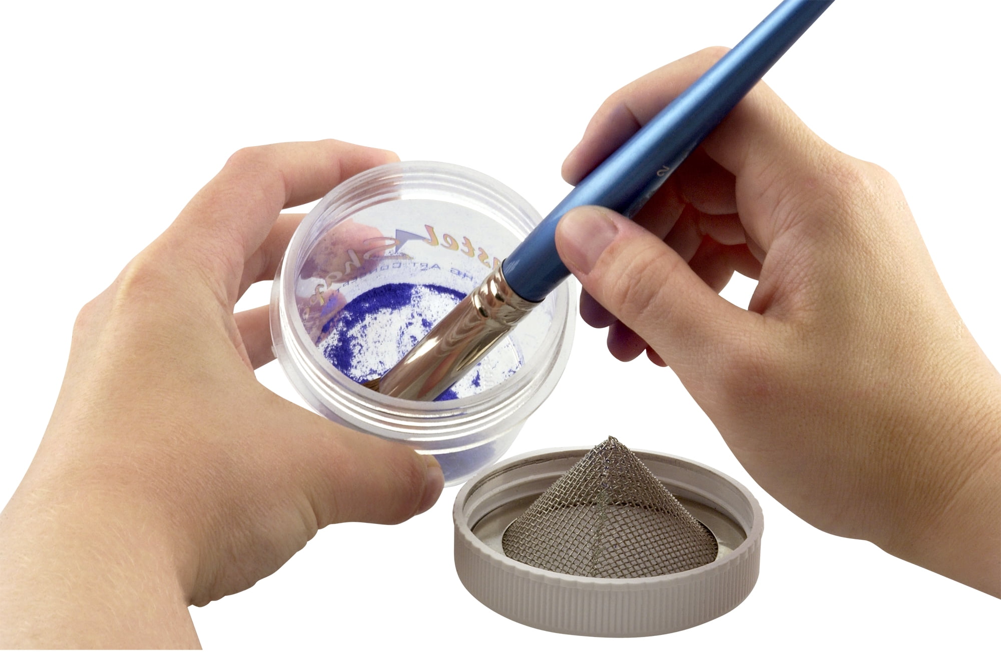 Pastel Sharpener & Shaper With Storage Jar Shapes Soft Pastels To A Point Or Shape - Complete Set With Wire Brush, Mesh Funnel & Storage Jars