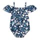 thumbnail image 2 of Traje de baño de una pieza con volantes y tirantes plisados con estampado de flores para niñas pequeñas de Herrnalise, 2 of 8