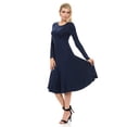 thumbnail image 2 of Pastel by Vivienne Women's Fit and Flare Midi Dress Navy Small, 2 of 3
