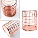 thumbnail image 2 of Soporte de lápiz, maceta de pluma de hierro redonda de oro rosa, soporte de cepillo de maquillaje, maceta de metal adecuada para el consumo de la oficina y el hogar oso de fresa  Hogar, 2 of 6
