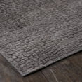 thumbnail image 2 of Handmade Mosaic Hand-loomed Solid Color Area Rug Dark Grey 9'6" x 13' 10' x 14', 2 of 5