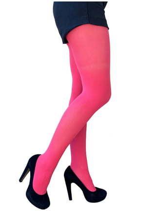 Opaque tights 747-NEON PINK