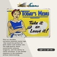 thumbnail image 3 of Retro Funny Metal Today's Menu Take It Leave It Wall Sign Vintage Cafe Restaurant Rustic Kitchen Decor, 3 of 7