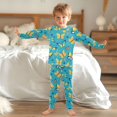 thumbnail image 6 of Dailycode Cotton Pajama Set Snug Fit Long Sleeve Top and Pants for 18M-8Y Vibrant Cartoon Butterflies, 6 of 7