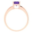 thumbnail image 4 of 1.75 ct Radiant Cut Natural Amethyst Solitaire Engagement Ring for Women in 18K Rose Gold, 4 of 5