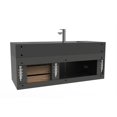 thumbnail image 4 of Nile 48" Black Wood Floating Vanity with Black Top and Gold Trim, 4 of 9