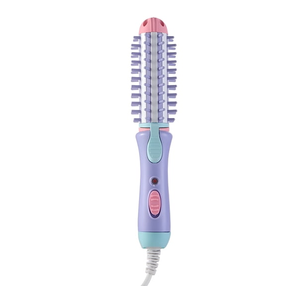 EXLEAF 2026 New Mini Curling Iron for Short & Medium Hair,Ceramic Hot Curler Brush 1 Inch Compact Size Mini Heated Round Brush for Travel 2-In-1 Hair Straightener & Wave Curling Wand