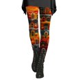 thumbnail image 2 of Hkoxplj Leggings for Women Halloween Leggings High Waisted Leggings Soft Stretchy Full Length Footless Pants Pumpkin Bat Spider Print Fall Winter Cute Leggings for Daily Wear Yoga Workout Leggings, 2 of 5