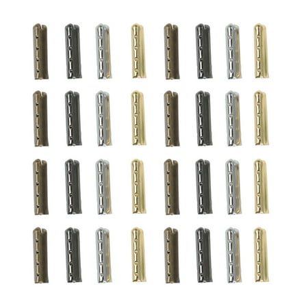 

NUOLUX 80pcs DIY Shoelaces Head Copper Shoelaces Tips Head Repair Shoe Lace Tips Replacement Bullet Shaped Aglet Tips Smooth Ends