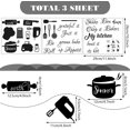 thumbnail image 3 of Kitchen Quotes Wall Stickers Kitchen Lettering Wall Decal Kitchenware Wall Decal with Sayings Vinyl Funny Utensils Wall Decoration for Fridge Kitchen Dining Baking Room Restaurant Bar, 3 of 7