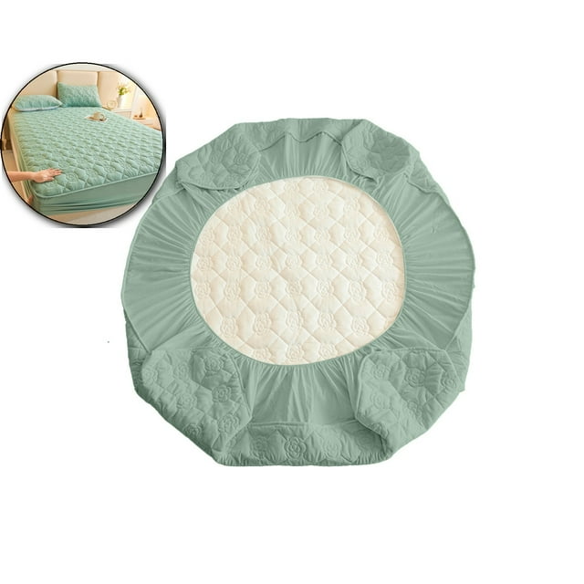 Dvruxg Waterproof Fitted Sheet 70x78 Inch - Soft Thickened Mattress Protector, Breathable & Quilted Bed Cover with Deep Elastic, Machine Washable for All Seasons