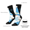 thumbnail image 4 of Haiem Christmas Gnome Snowflake Pattern Crew Socks – Soft & Durable Moisture-wicking Socks, Stay-Up Fit for Business, Work, and Casual Wear Size 5-11, 4 of 6