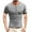 Gray, variant on Floenr Mens T Shirts,Men's Plus Size Shirts Solid Color Short Sleeve T-Shirts Button-Up Shirts