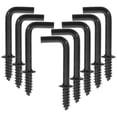 thumbnail image 5 of POPETPOP Iron L Screw Hooks Black for Wall Self Tapping Secure Fixing 100Pcs, 5 of 9