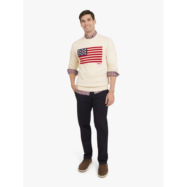 Chaps Men's Long Sleeve Flag Crewneck Sweater photo 2