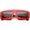 Red / Smoke, variant on Futuristic Rectangle Sunglasses Wide Arms Neutral Colored Lens 57mm (Clear / Smoke)