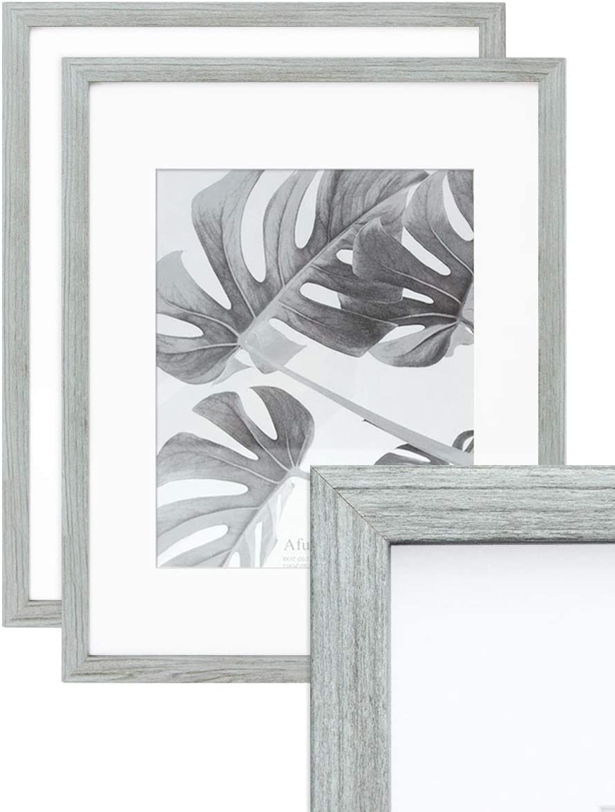 Afuly 8x10 Picture Frames Grey Wooden Photo Frames 11x14 Wall Mounted