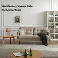 thumbnail image 4 of DEALTOPS Mid-Century Modern 3 Seat Sofa Couch, The Ultimate Comfort Experience Loveseat with Thick Cushions,Waterproof Fabric,and USB Port - Gray, 4 of 7
