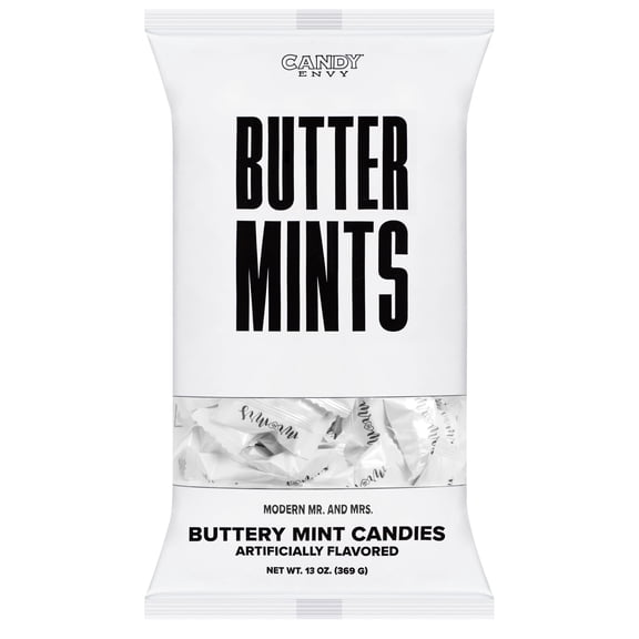 Candy Envy Wedding Buttermints, 13 oz. Bag, Individually-Wrapped Mints
