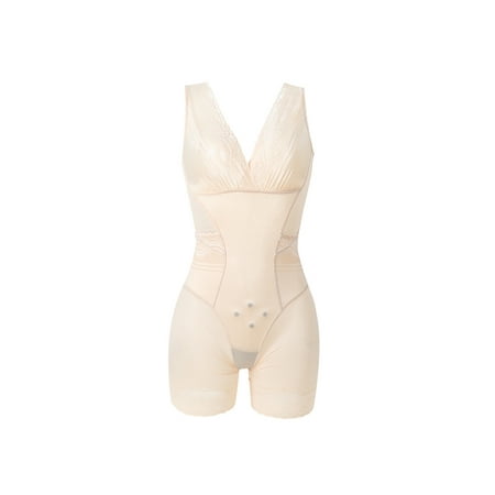 

Women s Sexy V-Neck Sleeveless Solid Color Romper Shapewear and Lace Edge Shapewear
