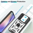 thumbnail image 2 of for Samsung Galaxy A54 5G Case with HD Screen Protector, Heavy Duty Shockproof with 360° Rotation Metal Kickstand [Military Grade] Protective Case for Samsung A54 5G, Silver, 2 of 14