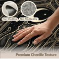 thumbnail image 6 of ODIKA 6'x9' Washable Area Rug Tarot Gothic Details Phase Arch Mystical Motifs Goth Minimalist Refined for Dining Room, Under Table, Office Décor, Non-Slip Chair-Friendly, 6 of 7