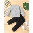 thumbnail image 3 of Okbabeha Baby Long Sleeve Tops + Trousers, Elastic Waist Drawstring Clothing, 3 of 9