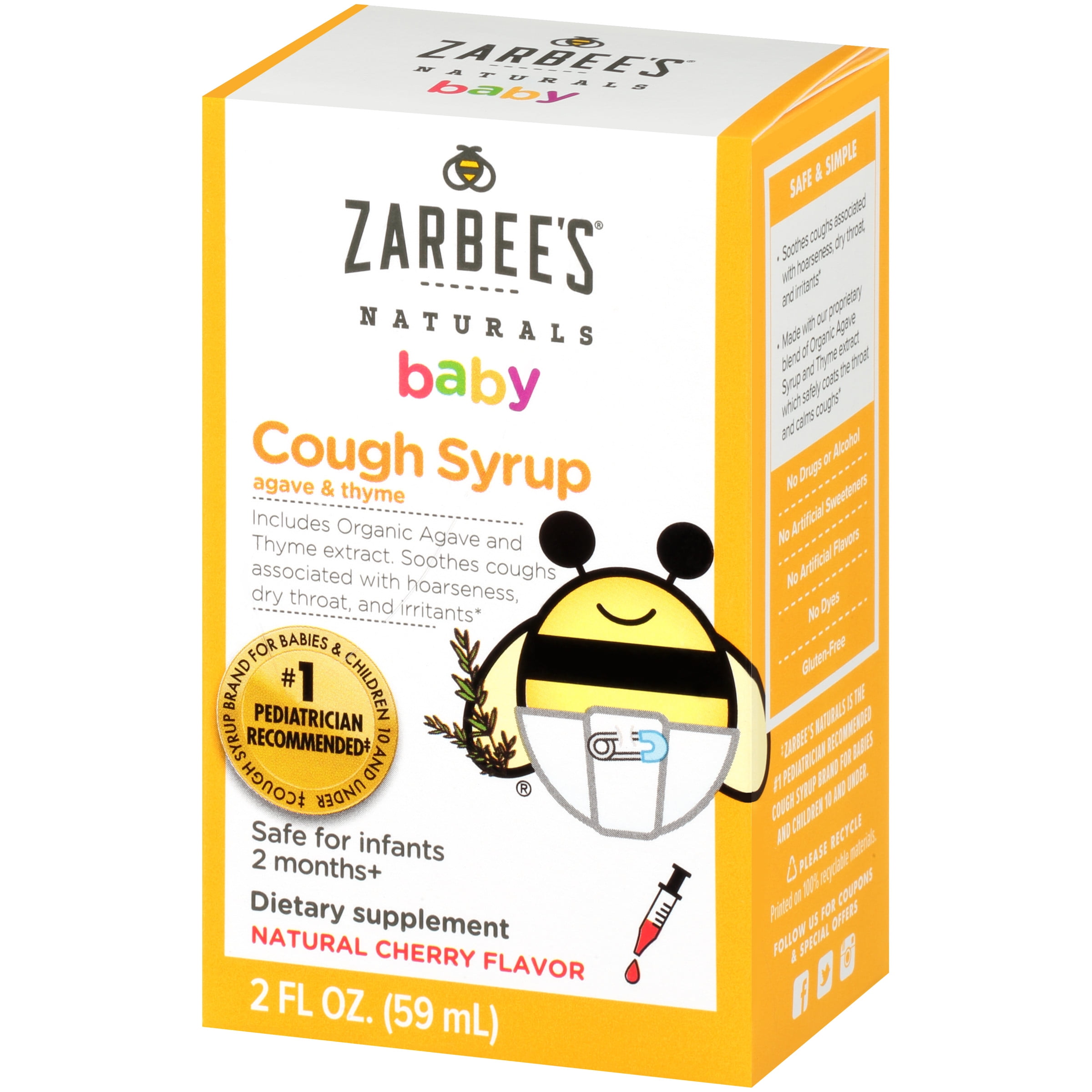 Zarbee's Naturals Baby Cough Syrup with Agave & Thyme ...