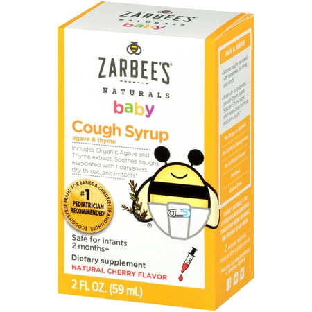 Zarbee's Naturals Baby Cough Syrup with Agave & Thyme , Natural Cherry Flavor , 2 Fl. Ounces (1