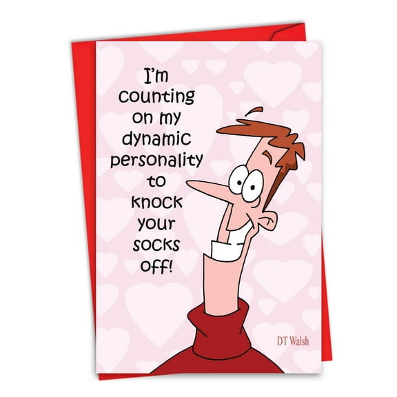 1 Funny Valentine's Day Card with Envelope - Dynamic Personality C6789VDG