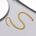 thumbnail image 2 of PROSTEEL Cuban Anklet Bracelet for Women 4.8mm Stainless Steel Curb Chain Anklets Gold Plated Boho Beach Summer Foot Jewelry for Daughter, 2 of 7