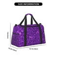 thumbnail image 3 of Bingfone Purple Glitter Print Travel Duffel Tote Bag,Waterproof Shoulder Weekender Bag For Women and Men Swim Sports Travel Gym Bag，Foldable and expandable bag Lightweight, 3 of 7
