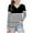 Kids Tops Note Color, variant on V Neck Tops for Girls Long Sleeve T Shirts Size 3-14 Teens Casual Color Block Stripe Pullover Comfort Basic Going Out Tunic Top