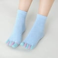 thumbnail image 3 of Women’s Toe Separator Socks (Five-Toe) - Breathable Cotton for Yoga, Pilates and Improved Foot Health, 3 of 7
