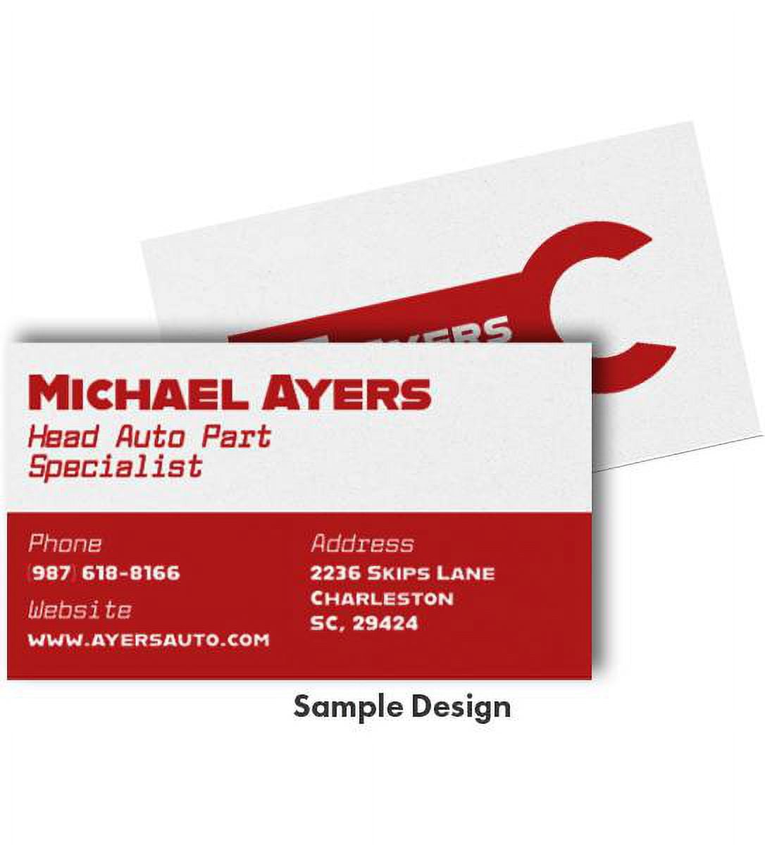 LUXPaper Flat Business Cards, White, 2 x 3 1/2, 50/Pack