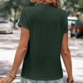 thumbnail image 2 of Women's Fashion Casual T-Shirt Round Neck Short Sleeve Comfortable Versatile Solid Top for Home Commute Everyday Wear, 2 of 6