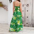 thumbnail image 4 of FcBaudy Camisole Sans Manches Robe Col en V, Robes d'Été pour Femmes, Robes Sans Manches Imprimées à Bretelles Longues Robe pour Femmes, 4 of 7