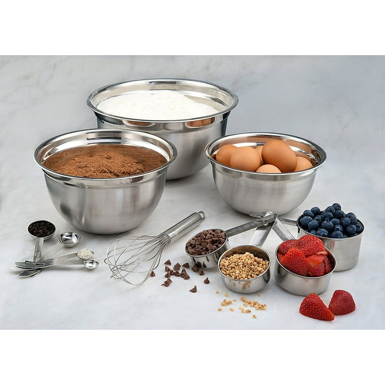 Estilo Mix & Measure Stainless Steel Measuring Cups, Mixing Bowls, and  Spoons
