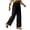 Black, variant on LEBONYARD Winter Pants for Women,Women's Fashion Solid Color Loose Leisure Comfortable High Waist Wide Legs Straight Cylinder Pull Rope Full Length Pants Khaki S