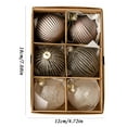thumbnail image 2 of Christmas Ball Ornaments for Tree - Pack of 6pcs Shatterproof Plastic Xmas Bulbs Decorations Set - Hanging Bulbs Pendants for Christmas Tree Decor Party Wedding Baubles Decorations, 2 of 4