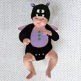 thumbnail image 2 of Felwors Infant Boys Girls Bat Soft Cartoon Romper Bodysuits Outfits With Wing Hat 3PCS, 2 of 9